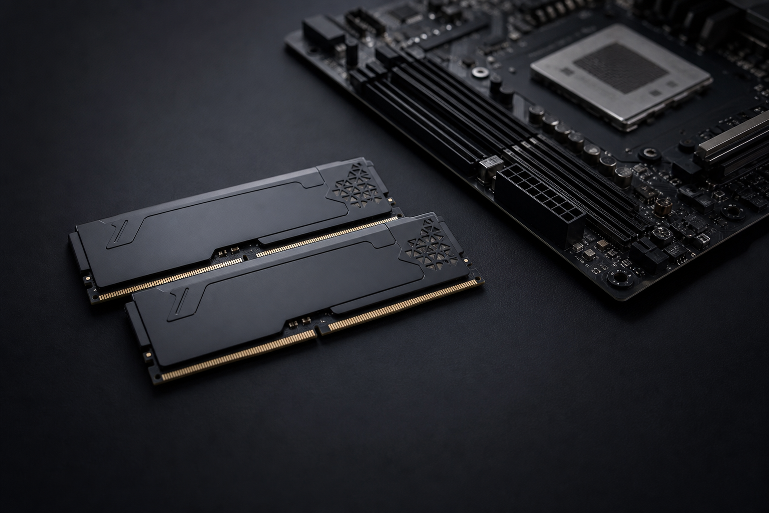 White DDR5 RAM with RGB light bar and M.2 NVMe SSD with heatsink