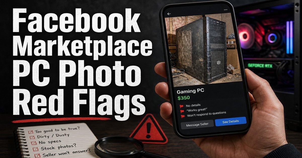 Facebook Marketplace PC Photo Red Flags