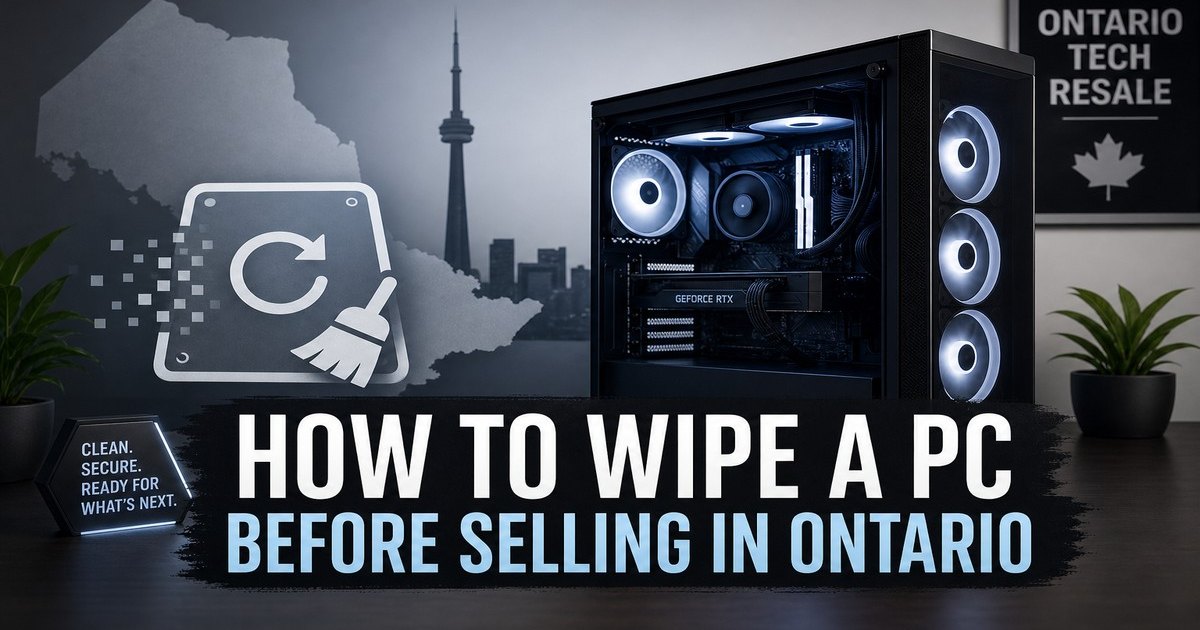 How to Wipe a PC Before Selling in Ontario